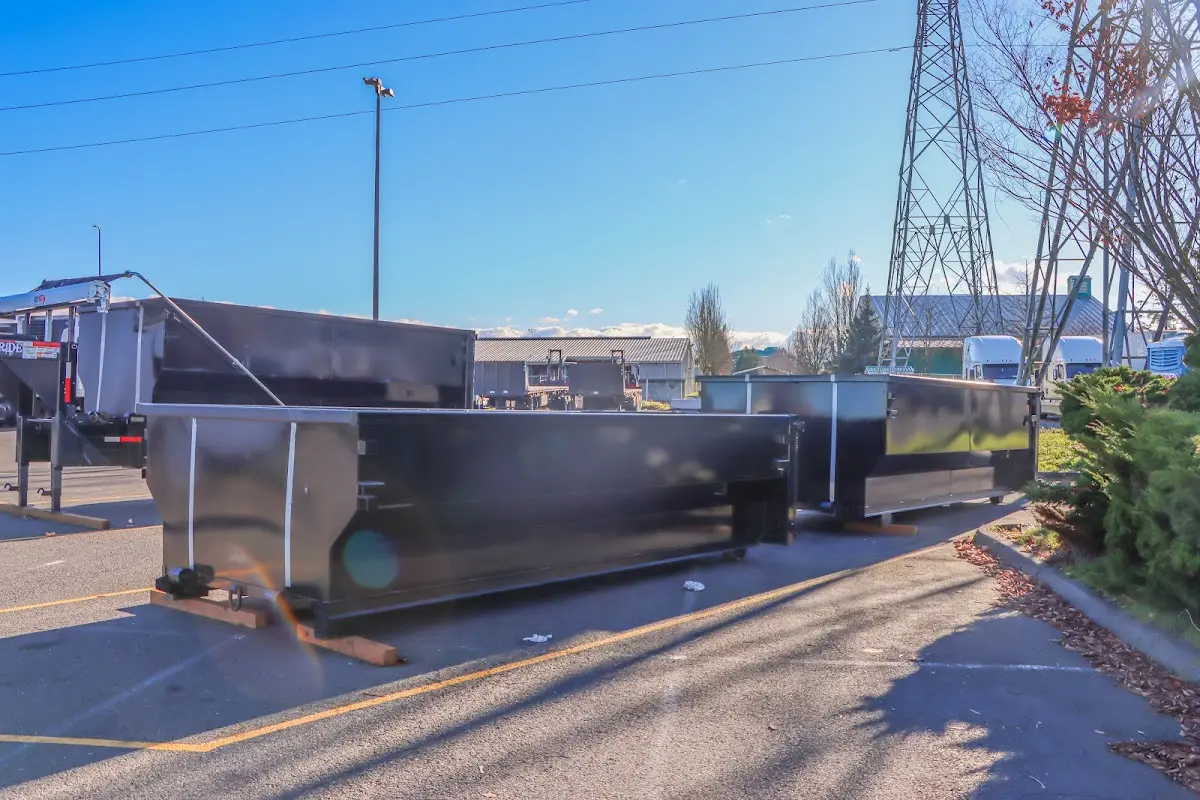 Roll-off dumpster ready for waste disposal at job site for Estate Cleanout Dumpster Rental in Arkansas City